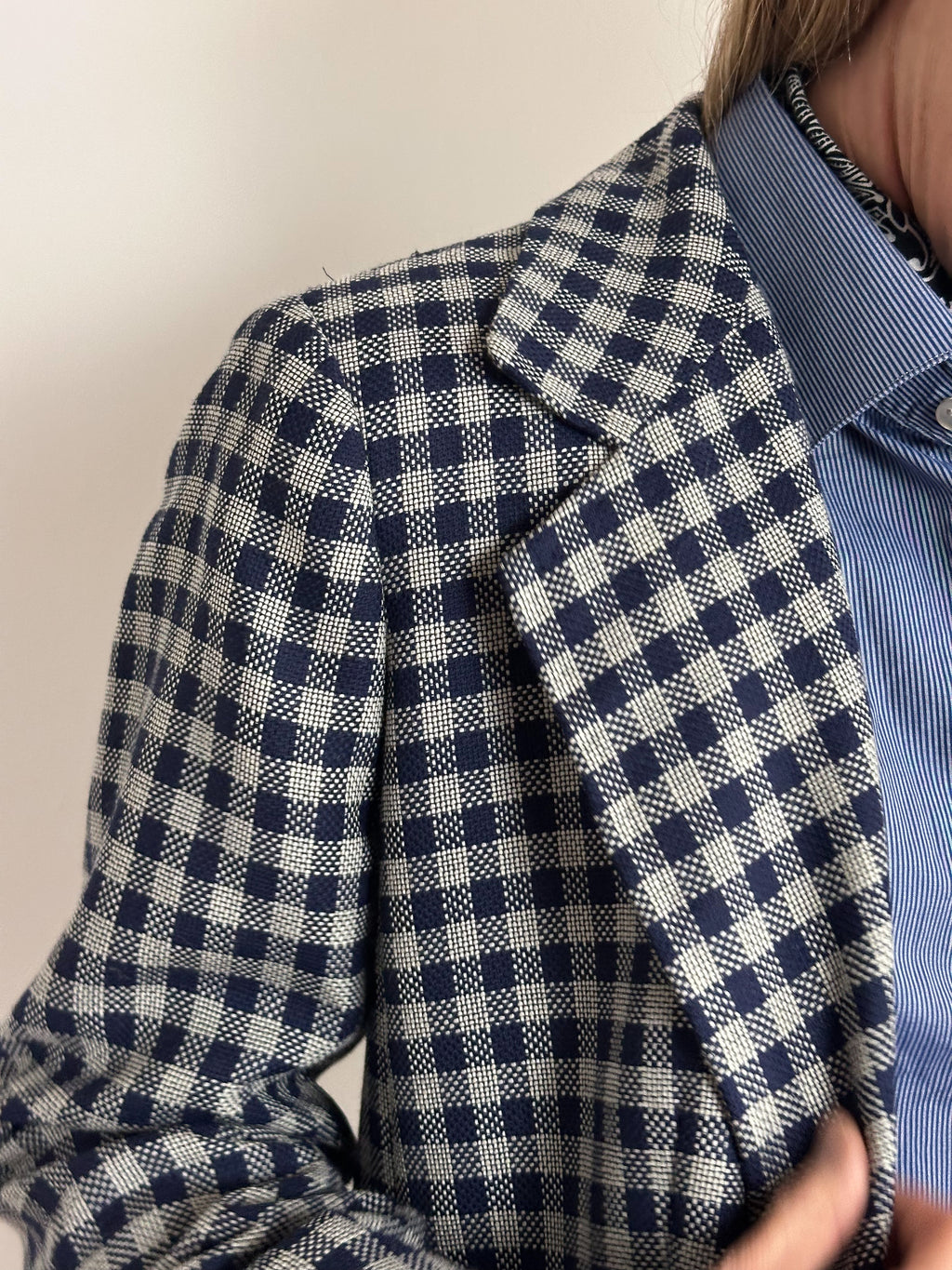 Vintage Textured Tweed Blazer