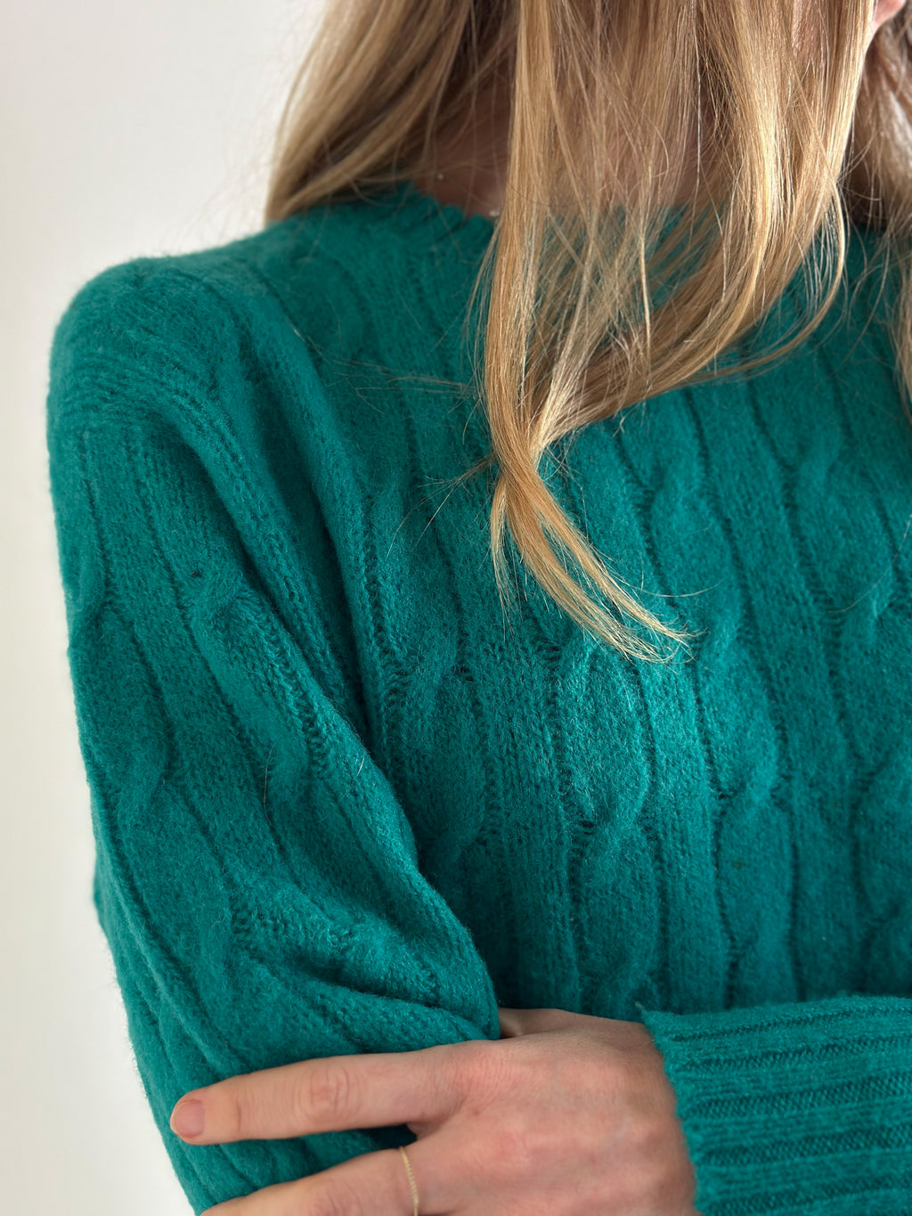 Forest Green Pure Virgin Wool Knitted Jumper
