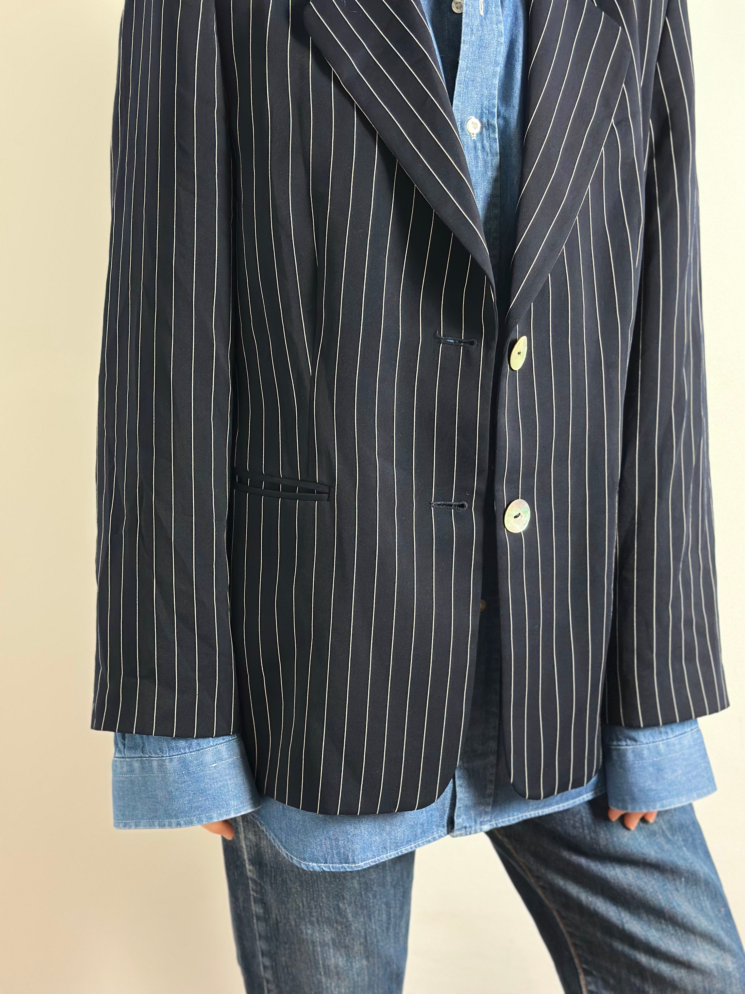 Luisa Spagnoli Pinstripe Tailored Blazer