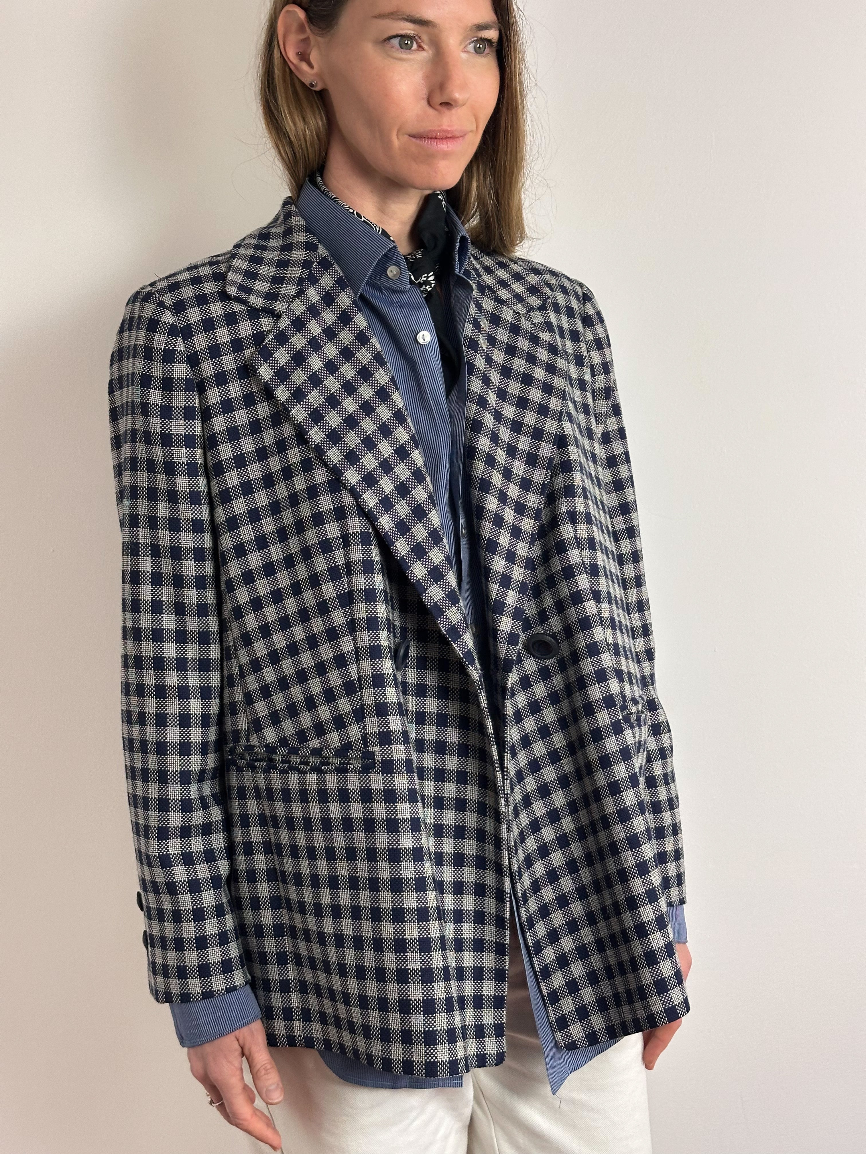 Vintage Textured Tweed Blazer