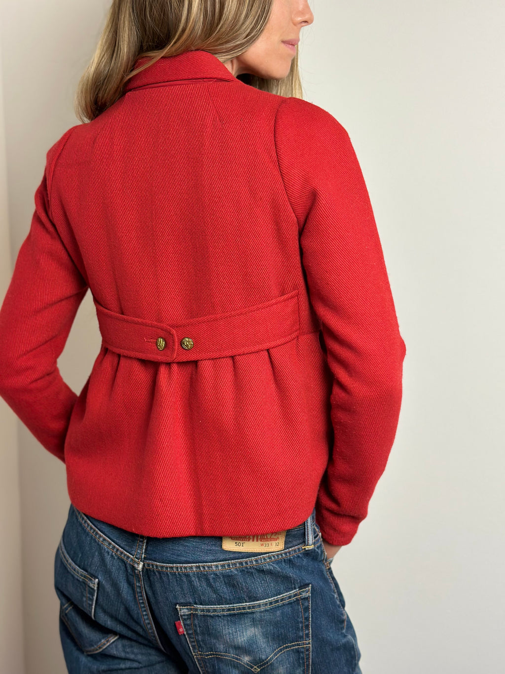 Ralph Lauren Cropped Military-Style Wool Jacket