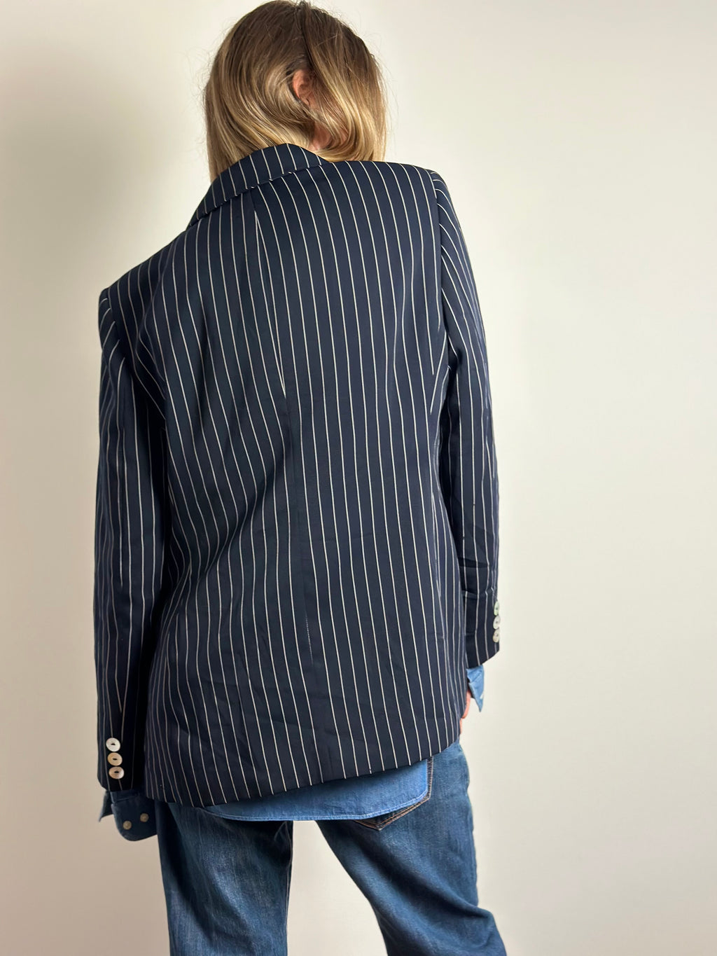 Luisa Spagnoli Pinstripe Tailored Blazer