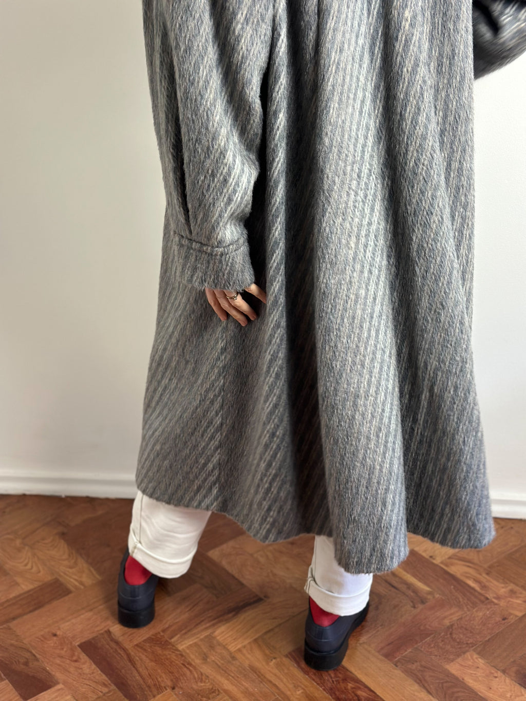 Heritage Wool Coat with Genuine Fur Collar