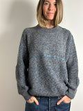 Archival Mixed-Media Knit Jumper with Leather Trim