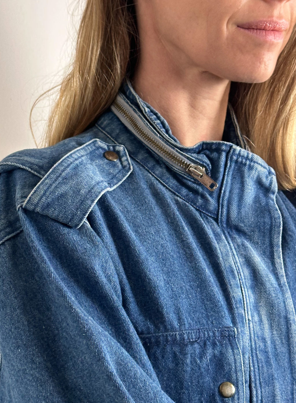 Boxy Fit Vintage Trucker Denim Jacket