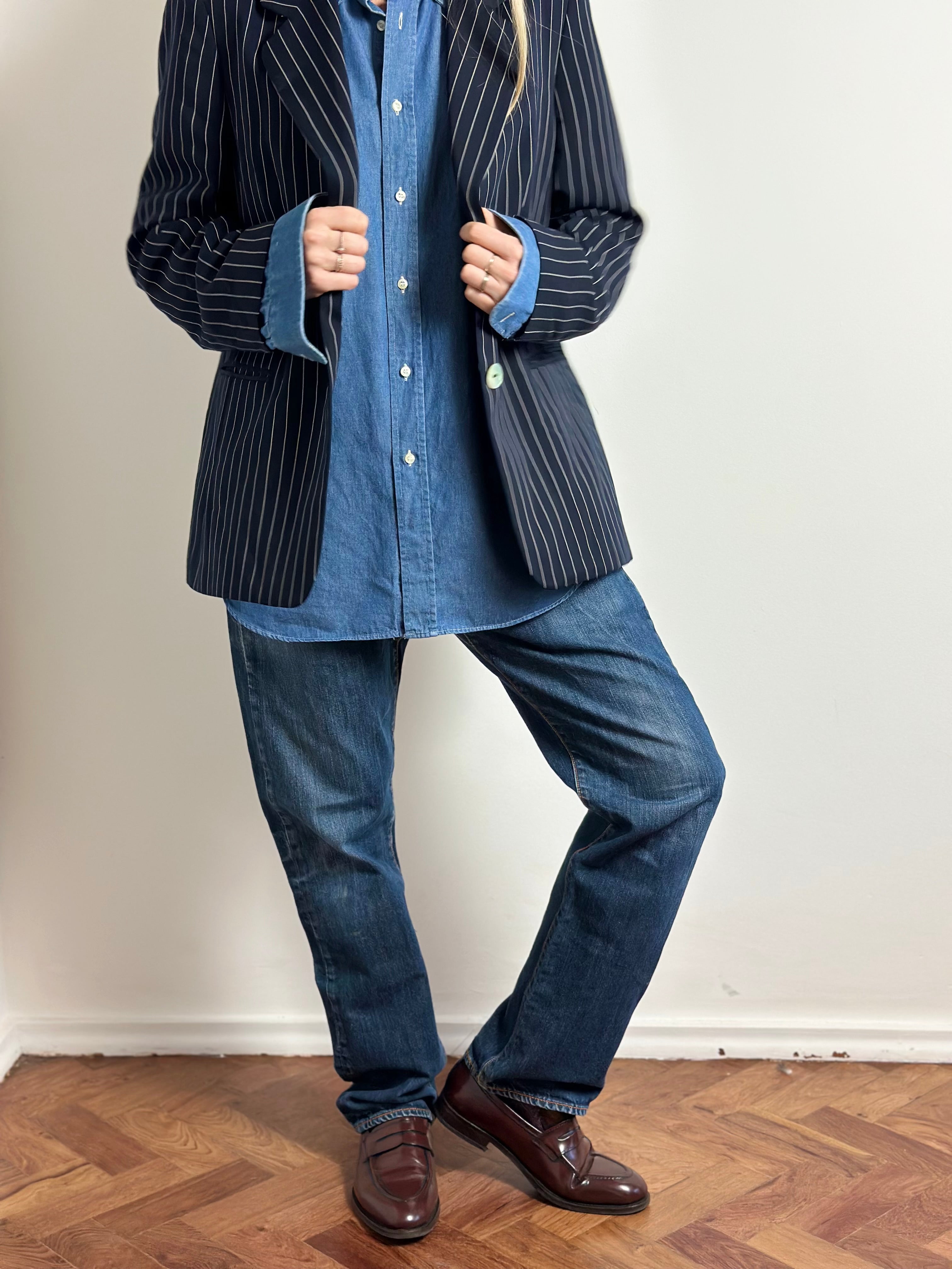 Luisa Spagnoli Pinstripe Tailored Blazer