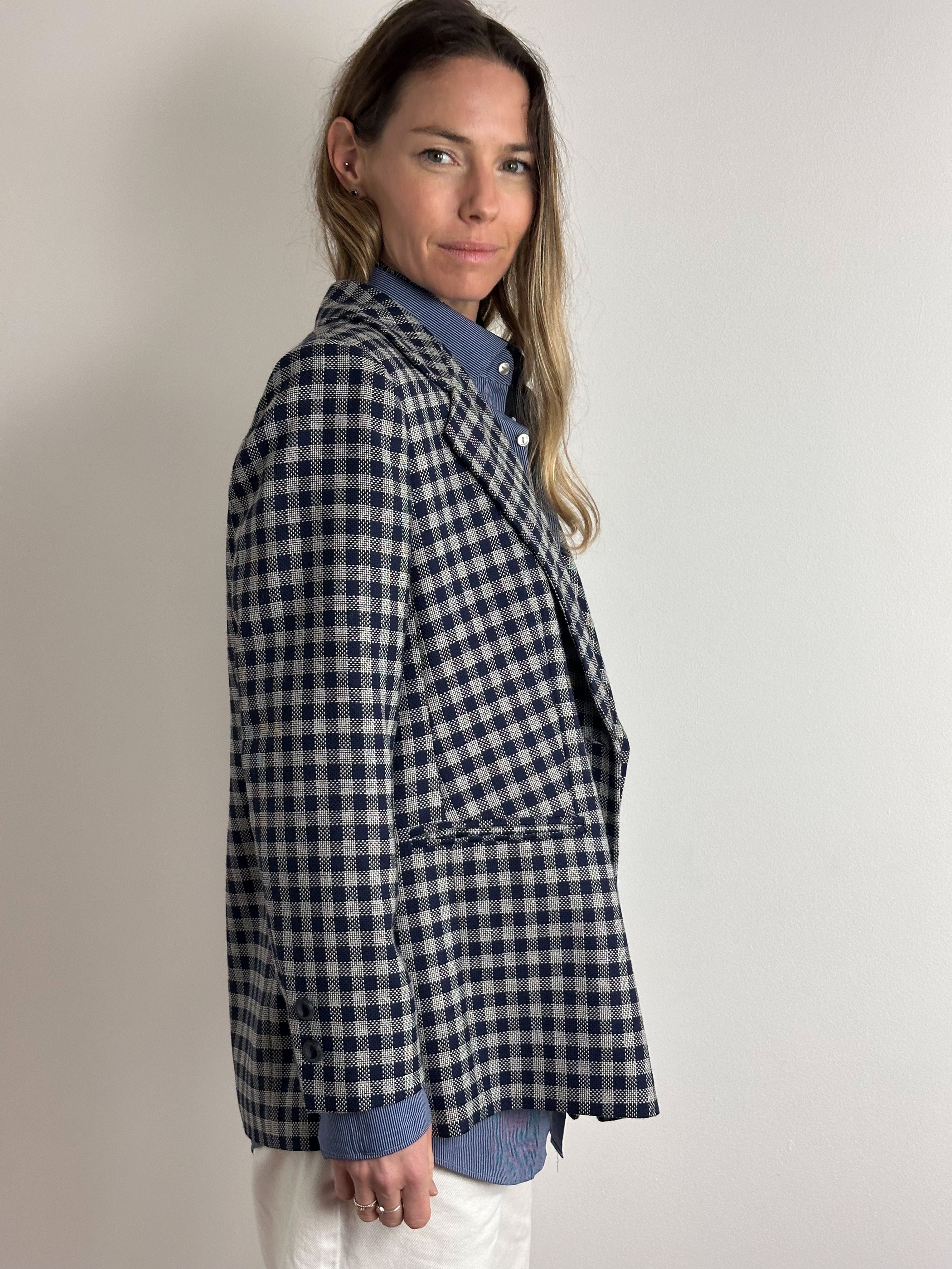 Vintage Textured Tweed Blazer