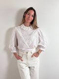 Romantic Eyelet Embroidery Blouse