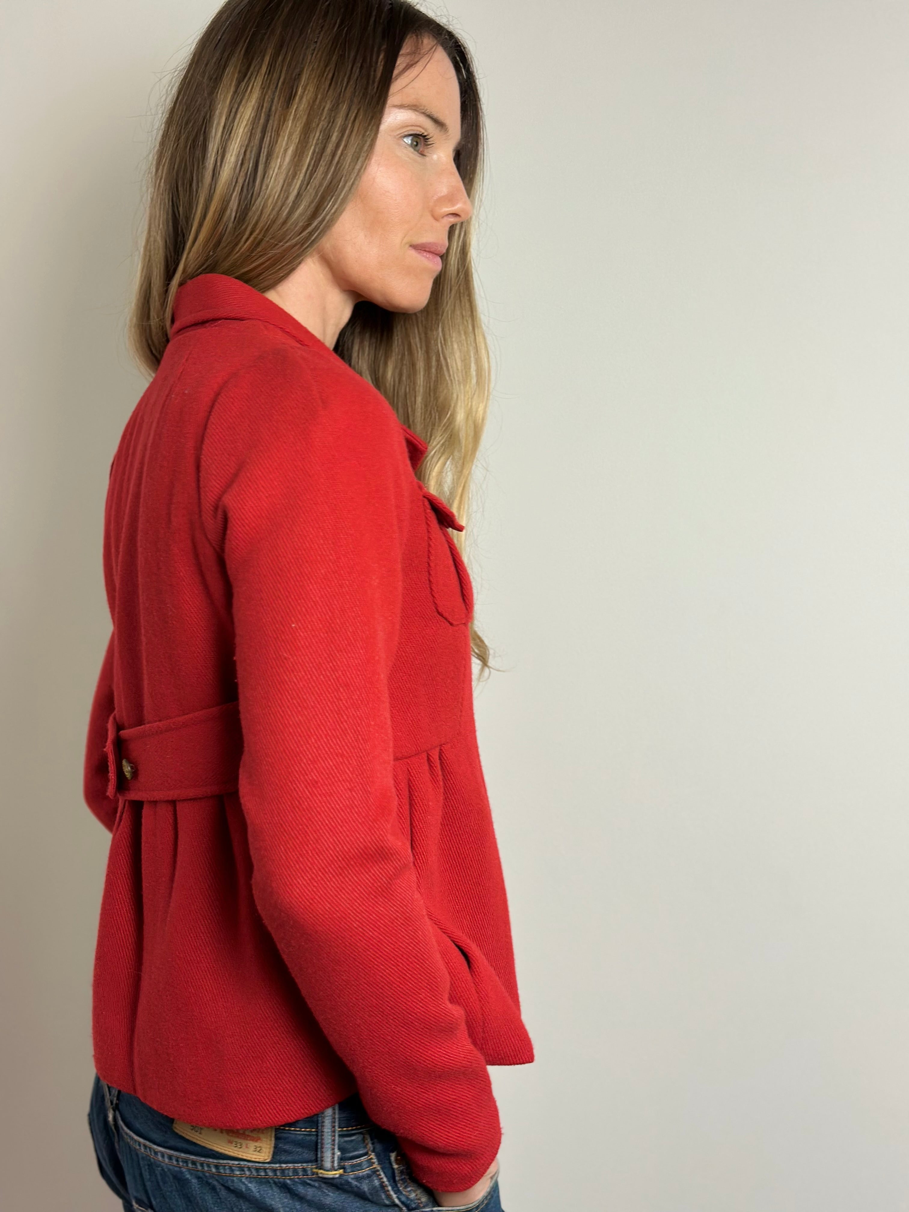 Ralph Lauren Cropped Military-Style Wool Jacket