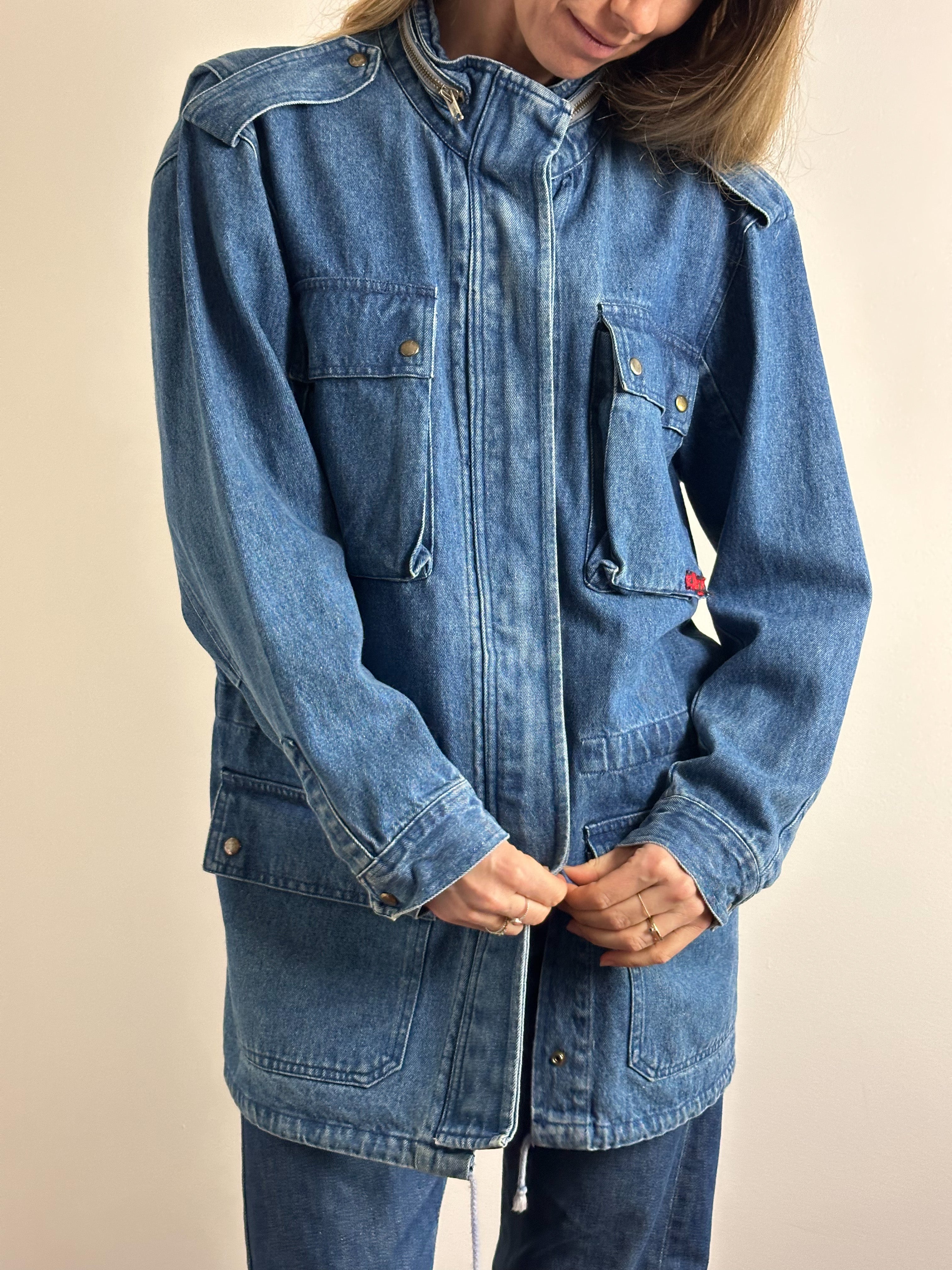 Boxy Fit Vintage Trucker Denim Jacket