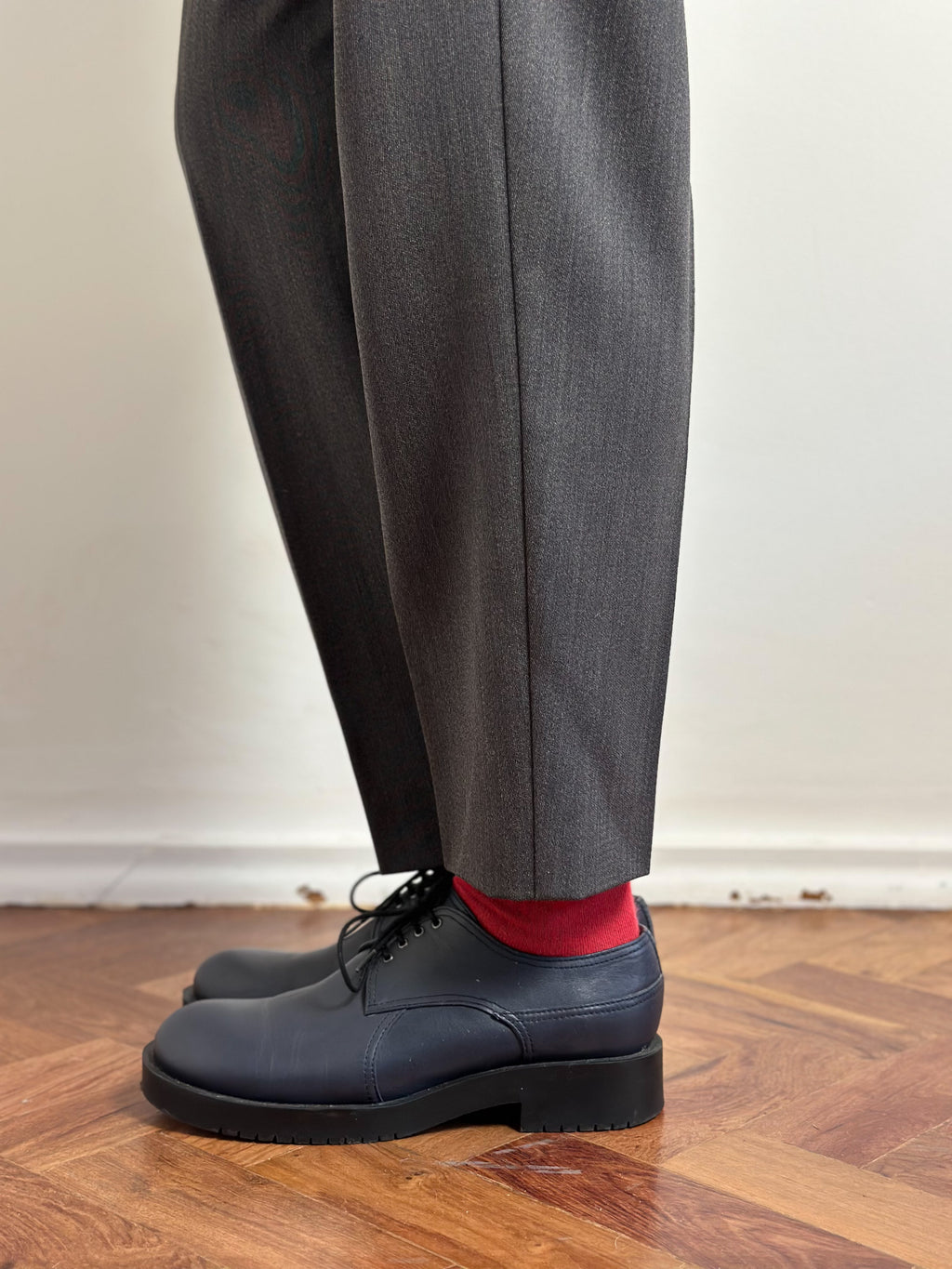 Max Mara Gray Pleated Tailored Trousers