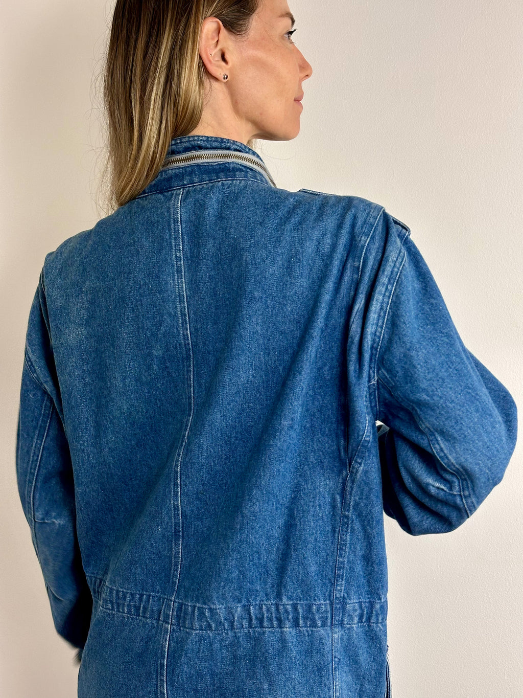 Boxy Fit Vintage Trucker Denim Jacket