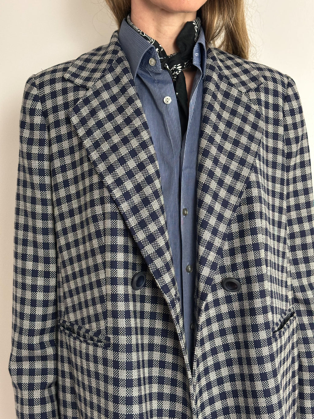 Vintage Textured Tweed Blazer