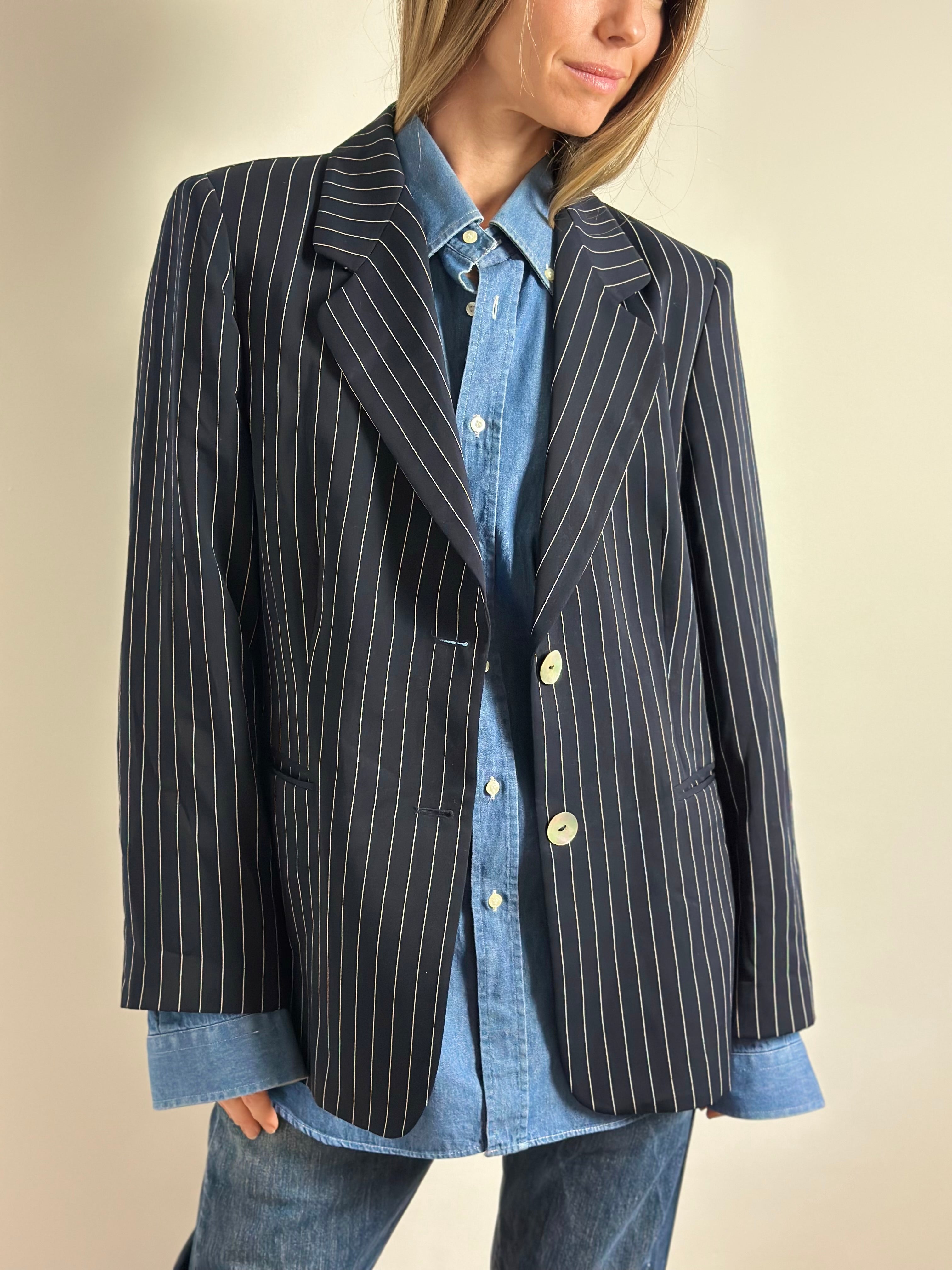 Luisa Spagnoli Pinstripe Tailored Blazer
