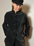 Minimalist Velvet Mandarin Collar Jacket