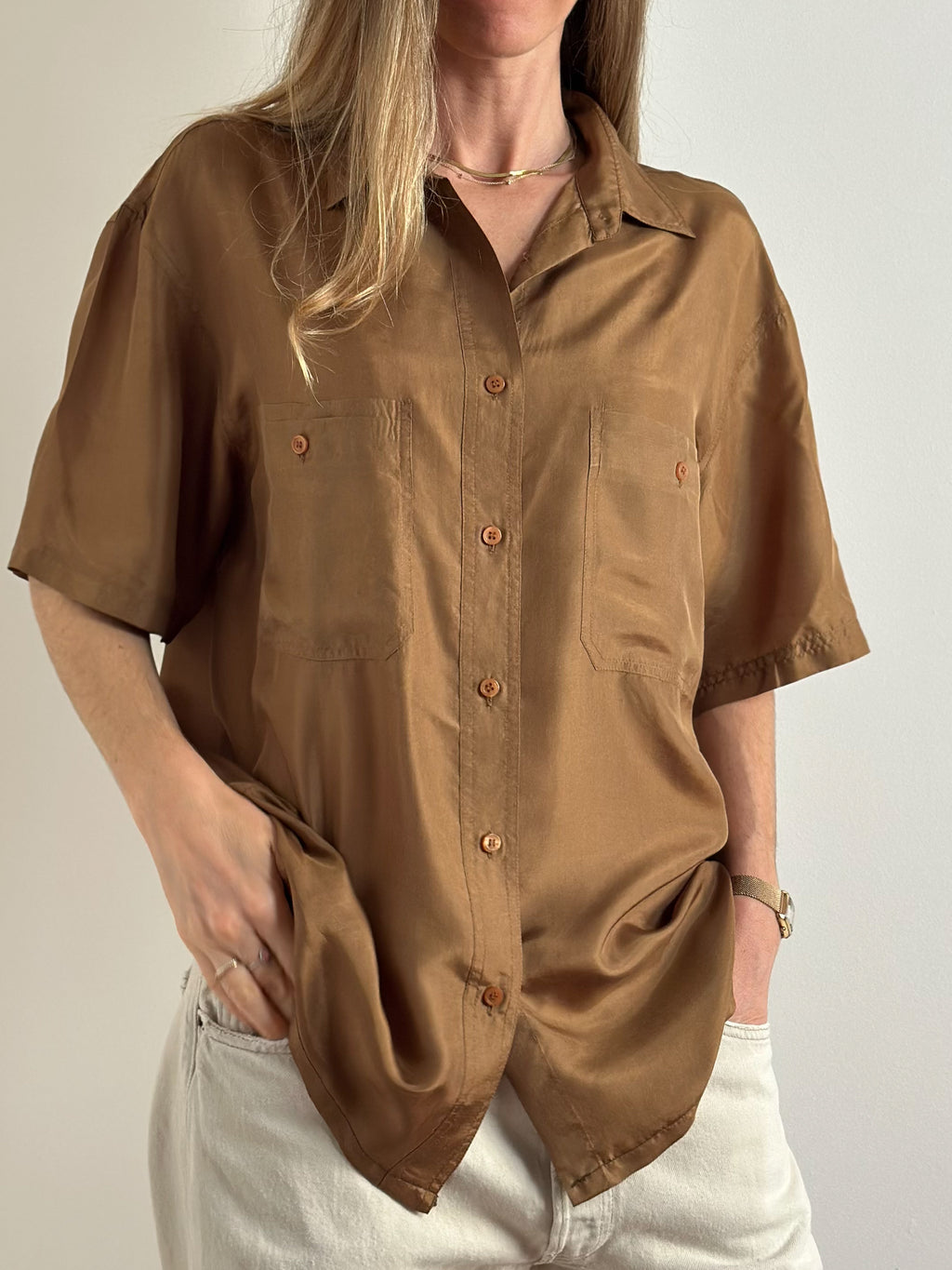 Silk Bronze Blouse