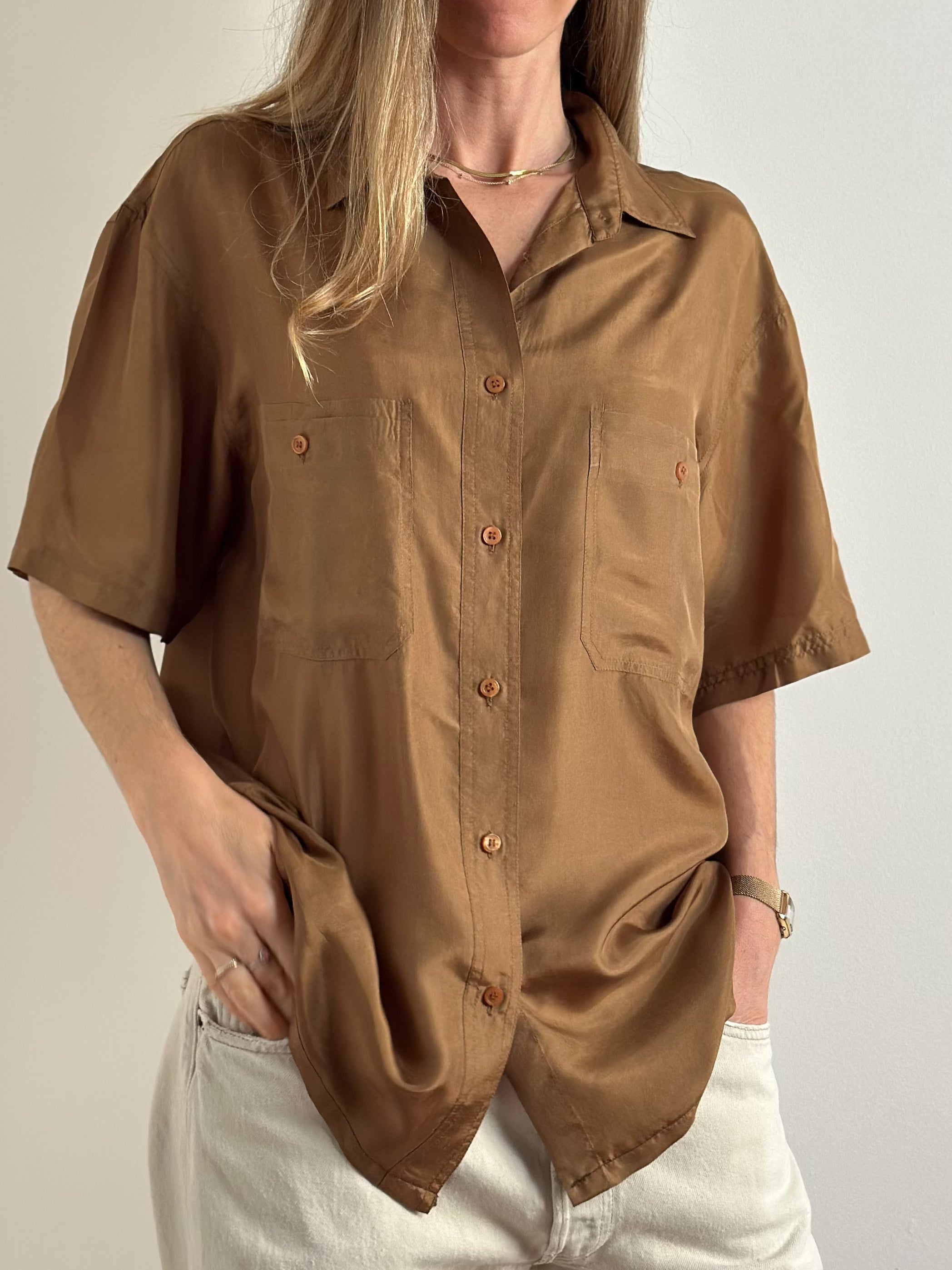 Silk Bronze Blouse