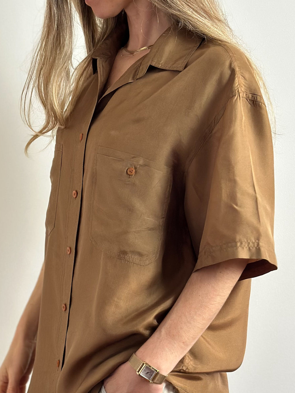 Silk Bronze Blouse