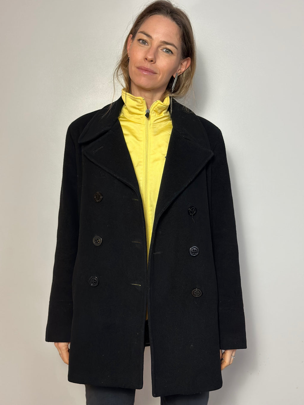 Calvin Klein Black Pea Coat