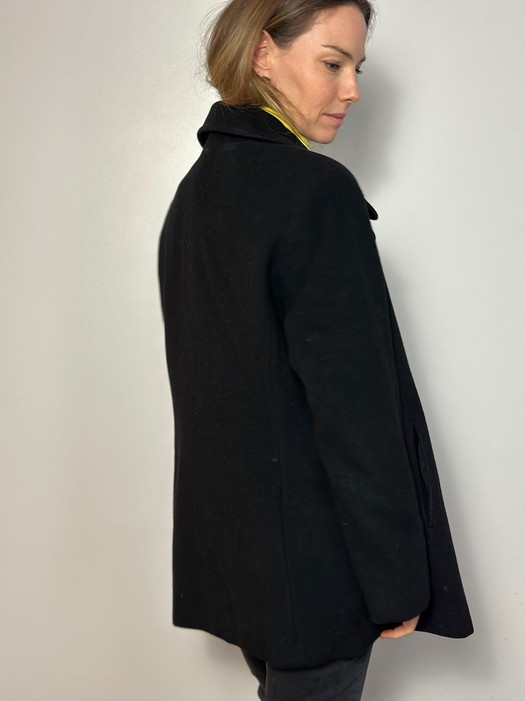 Calvin Klein Black Pea Coat