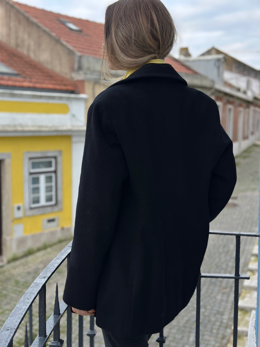 Calvin Klein Black Pea Coat