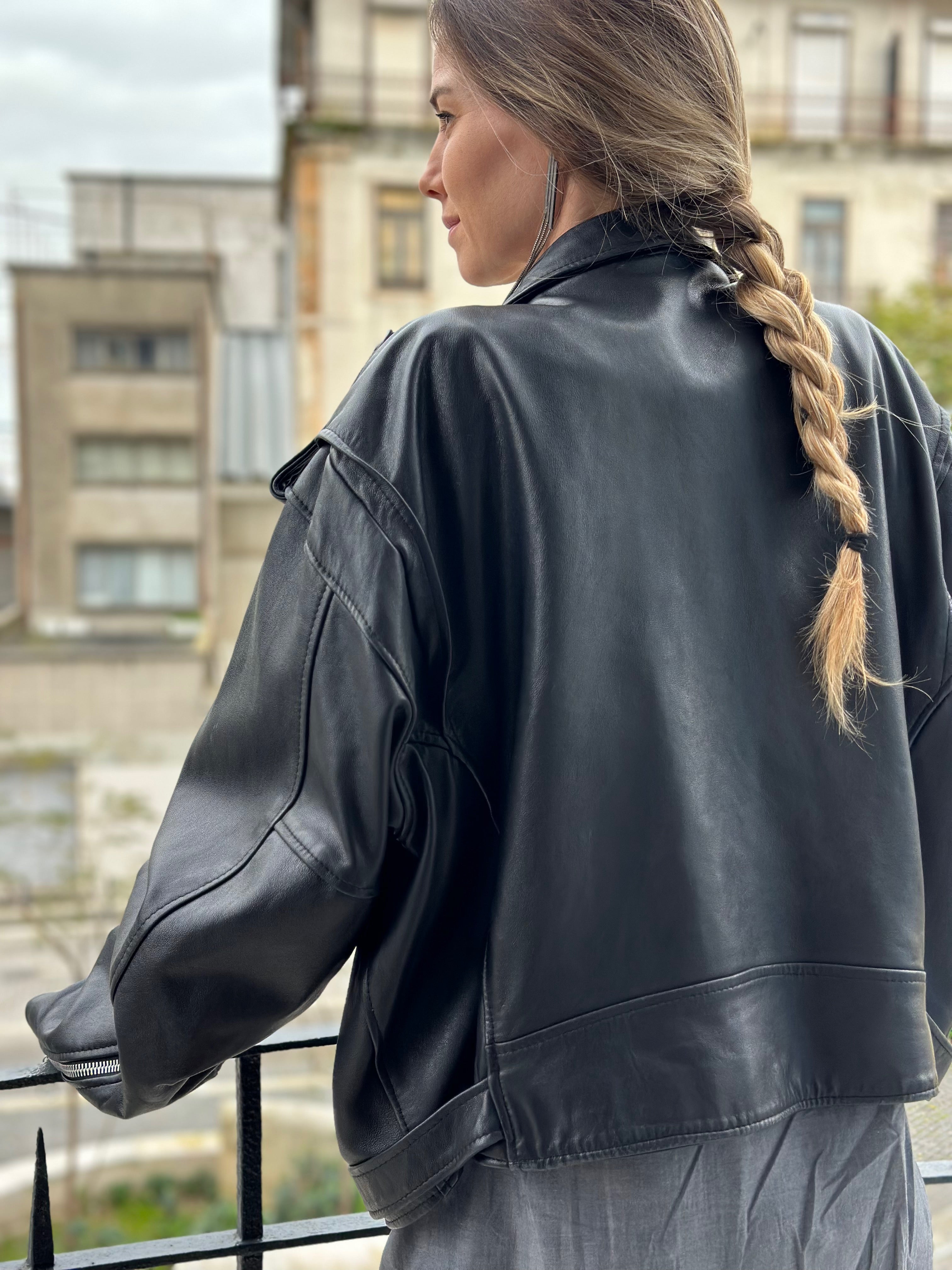Oversized US Aviation Type Leather Bomber