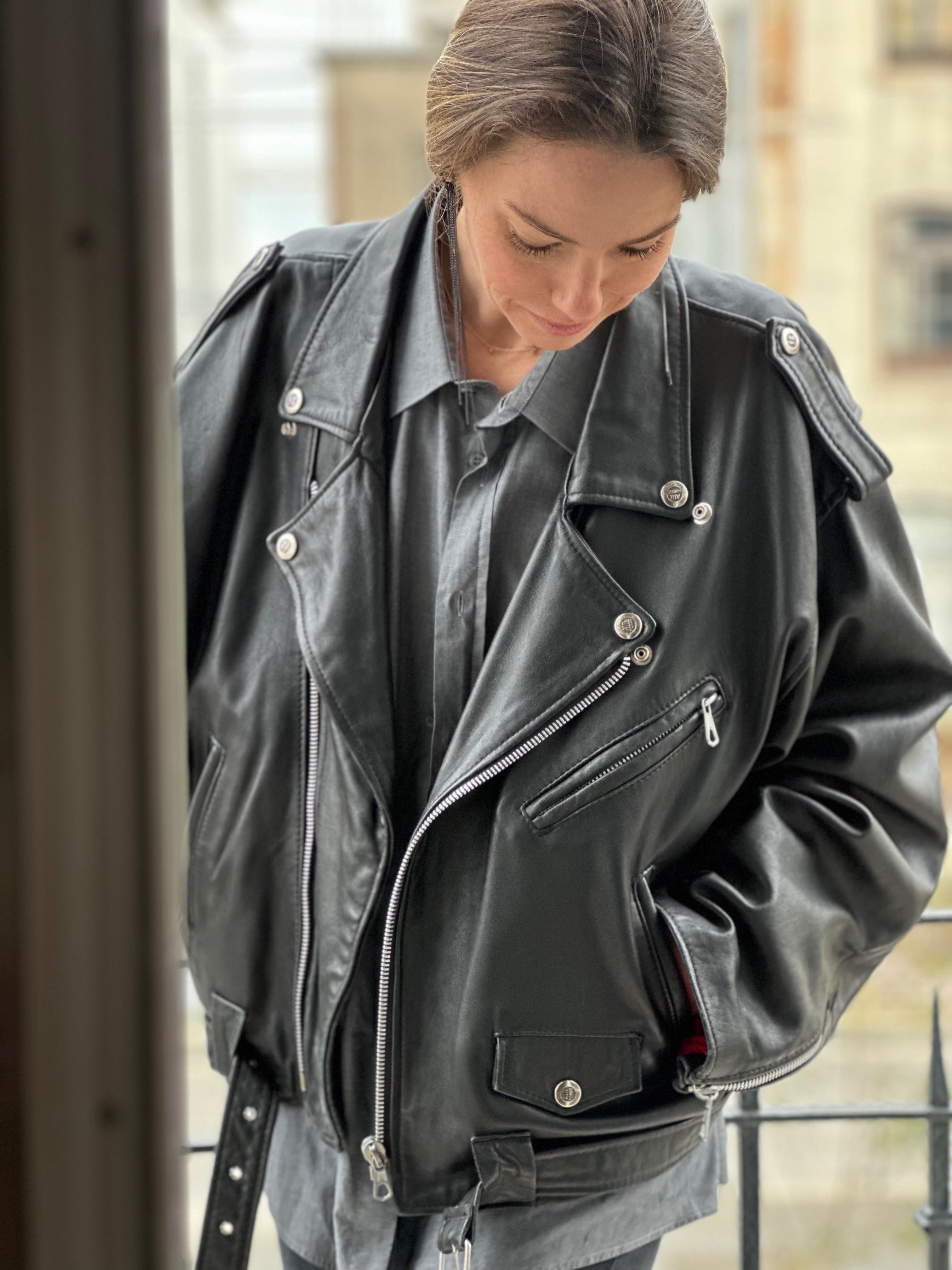 Oversized US Aviation Type Leather Bomber