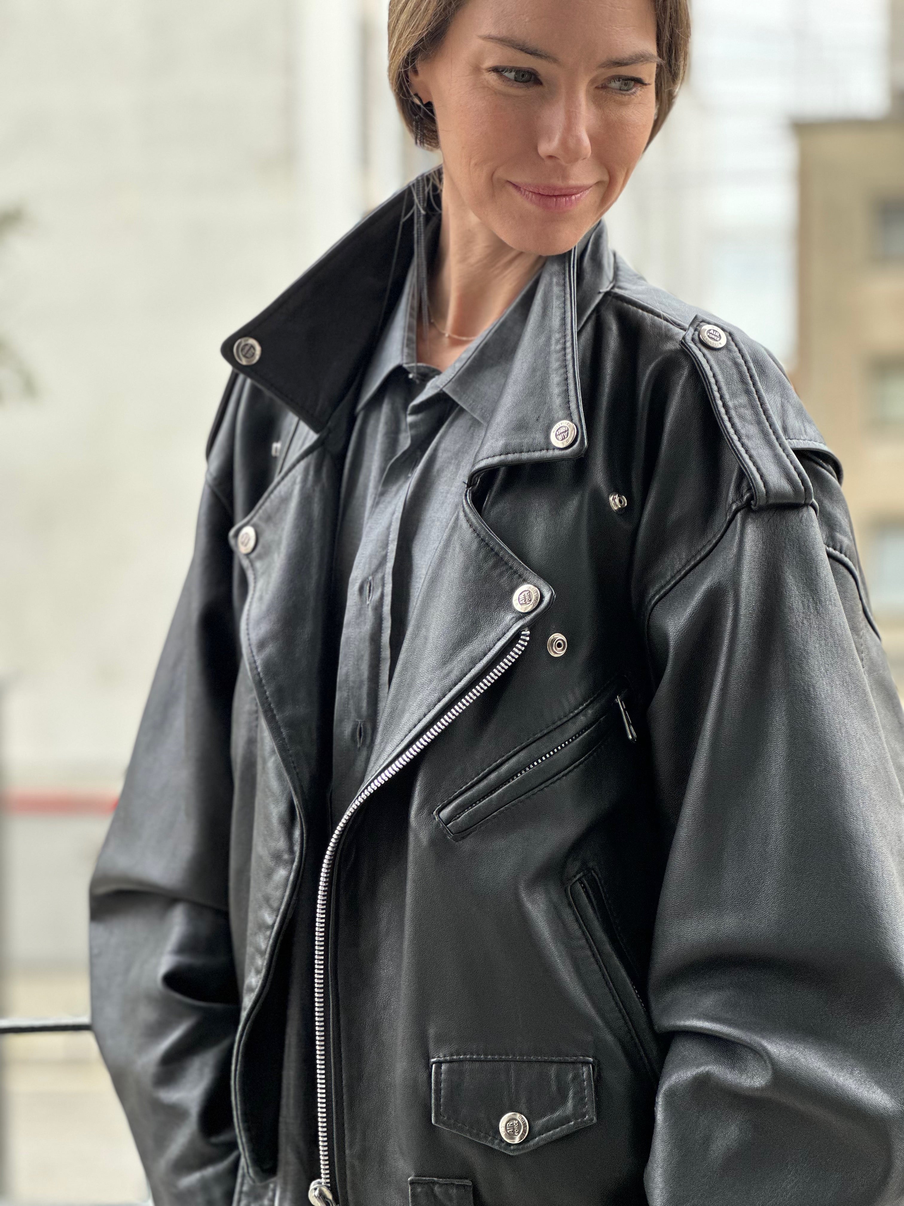 Oversized US Aviation Type Leather Bomber