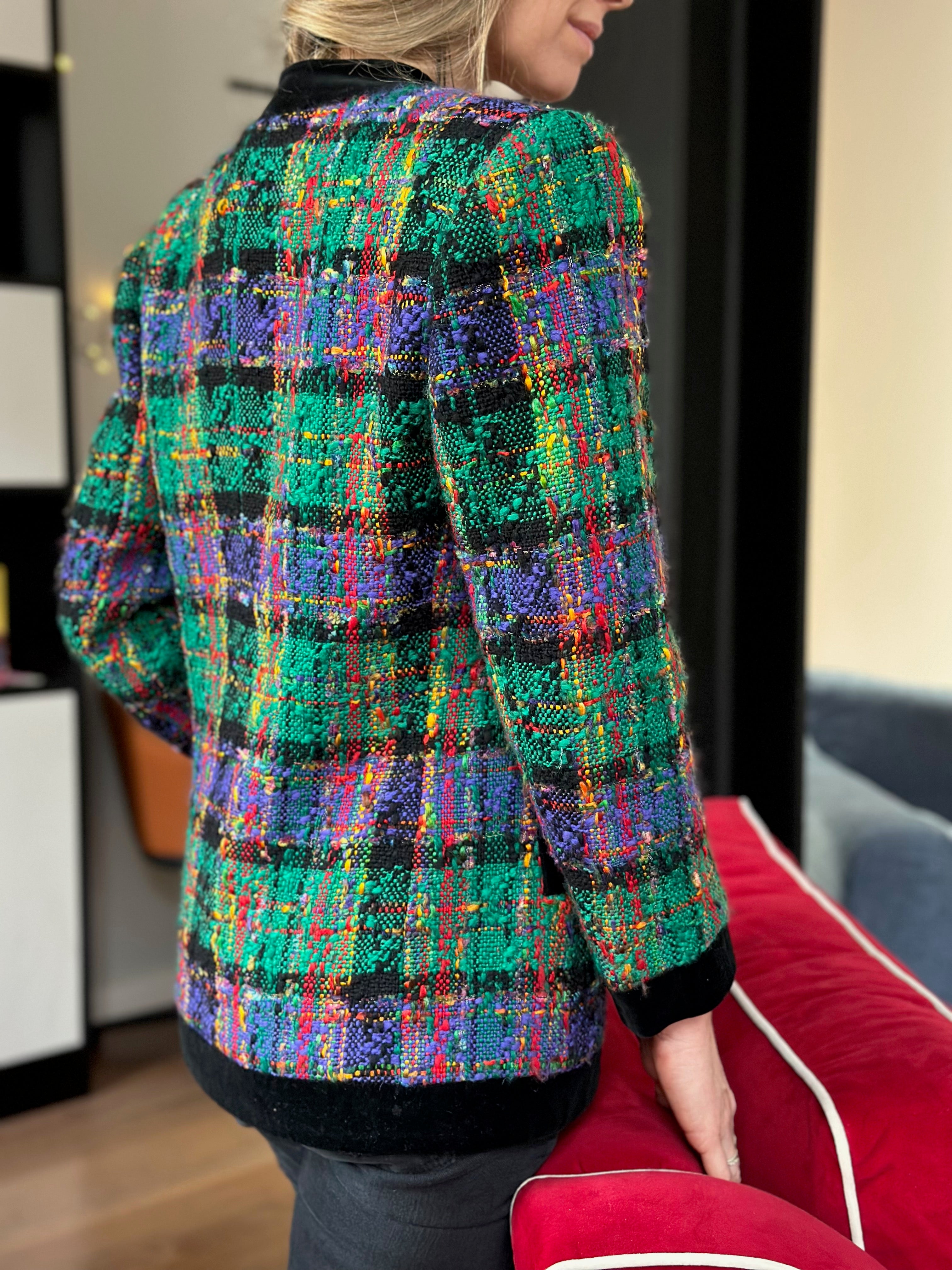 Vintage Multi-Color Tweed Jacket