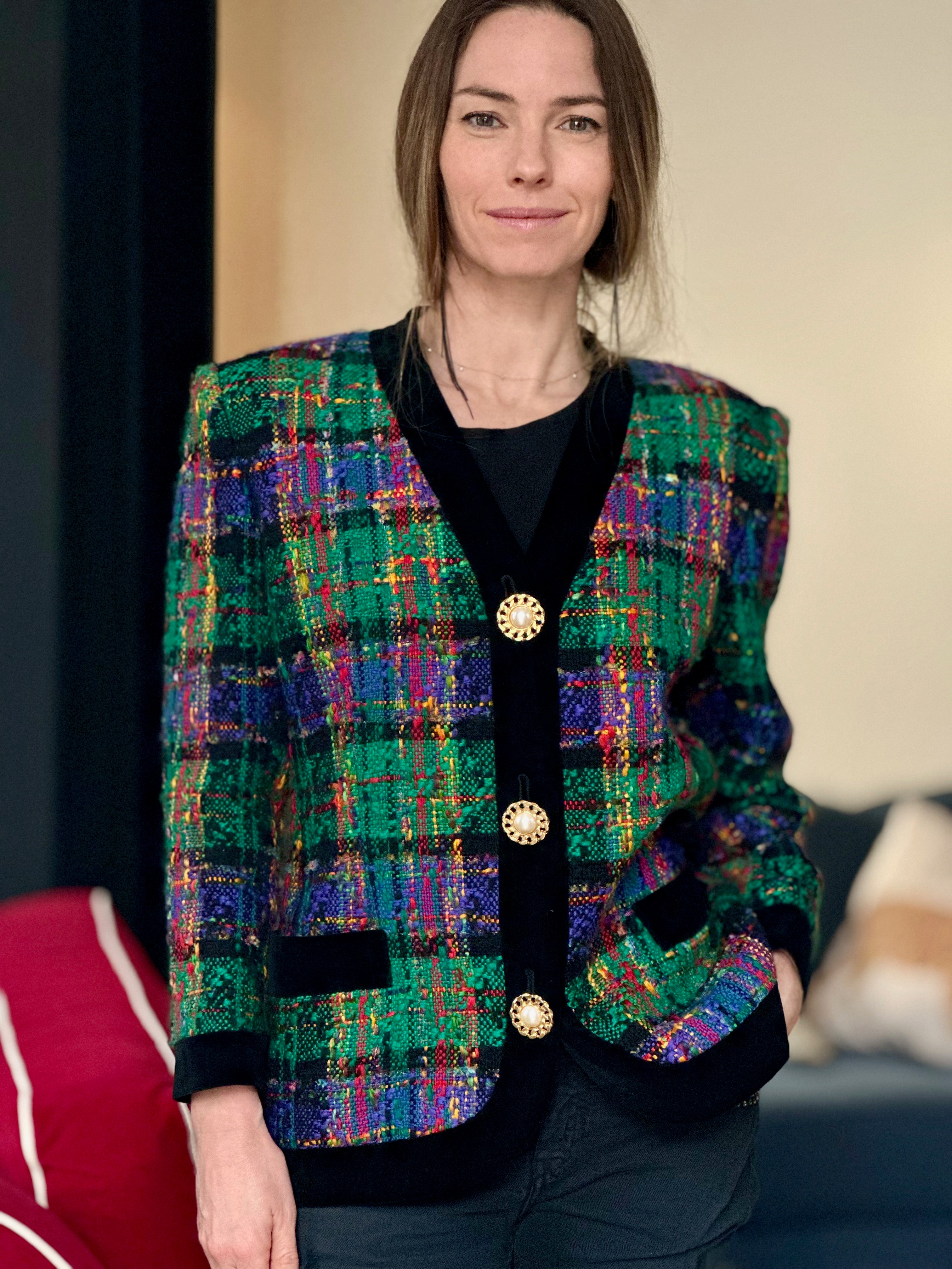 Vintage Multi-Color Tweed Jacket