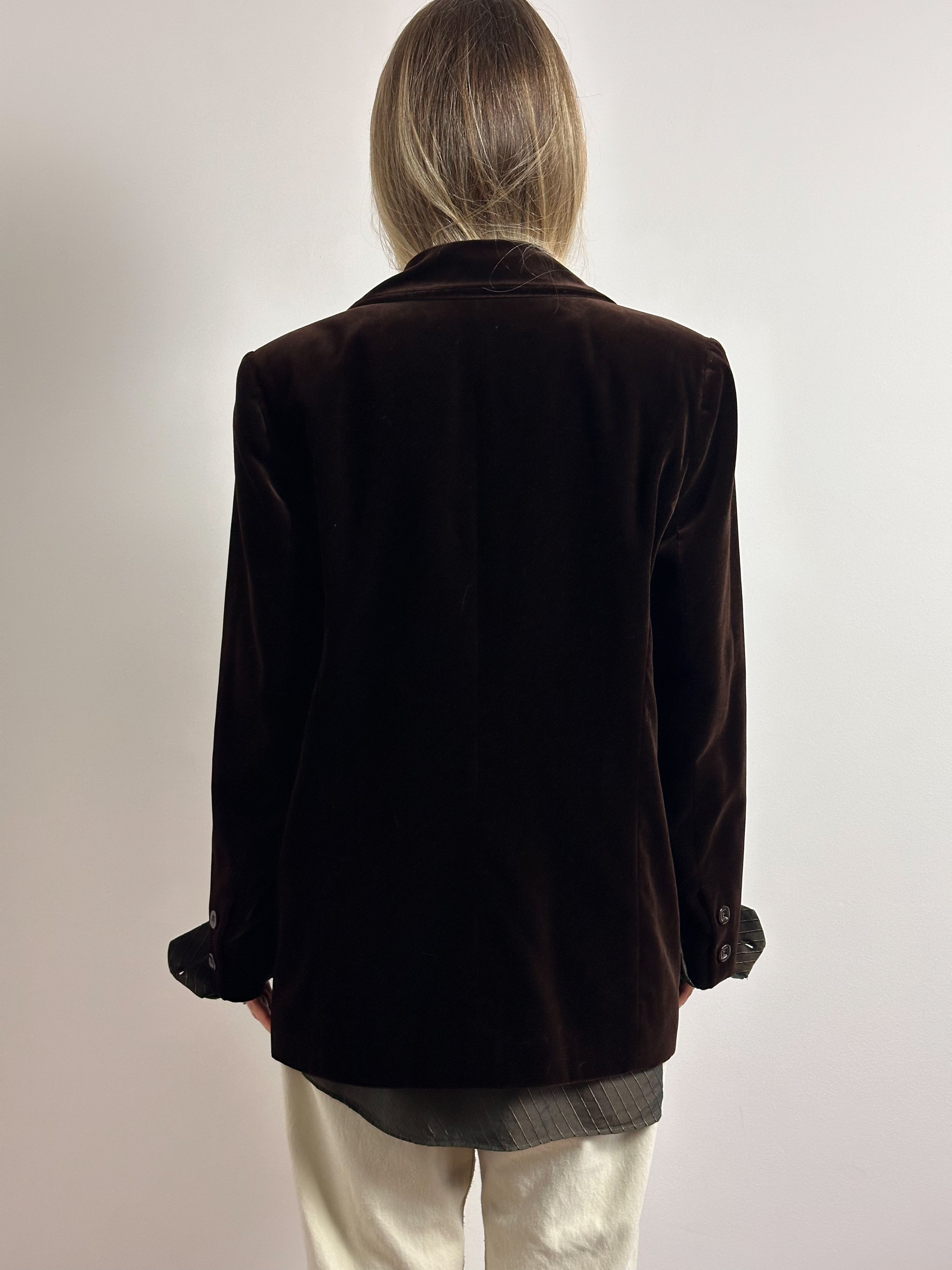 Brown Velvet Blazer